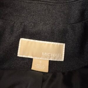 Michael Kors Black Wool-Blend Coat with Neutral Label